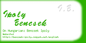 ipoly bencsek business card